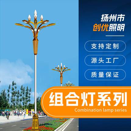 厂家直销组合灯广场庭院路灯防水景观玉兰灯室外道路照明LED灯