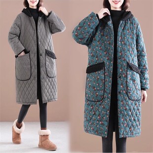 四川省省服女款工作服罩衣女新款秋冬女式加绒厚码妈妈工作服棉服