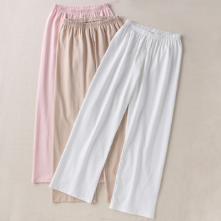 内衬直筒裤 长裤 宽腿衬裤 女棉宽松秋冬汉服防透内搭打底裤 白 阔腿裤