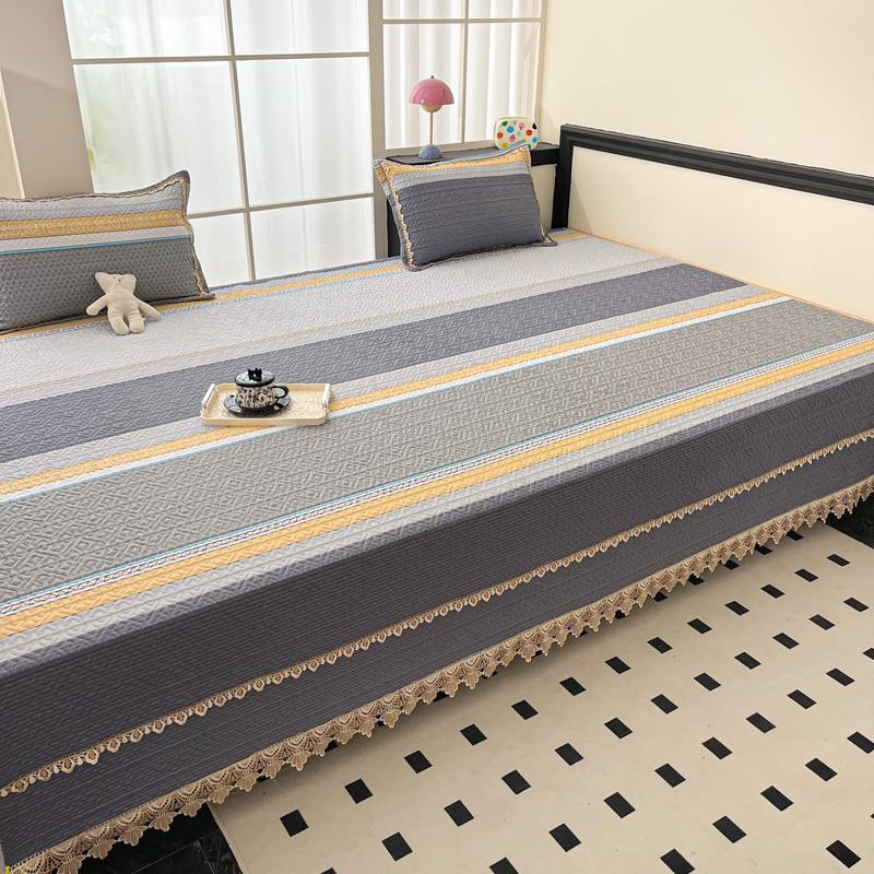定制榻榻米垫单全棉床盖加棉绗缝床单纯棉炕罩防滑土炕盖四季通用