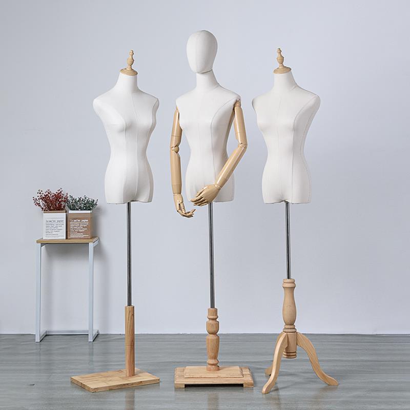 模特道具女半身服装店展示架实木韩版假人橱窗女装全身人体模特架