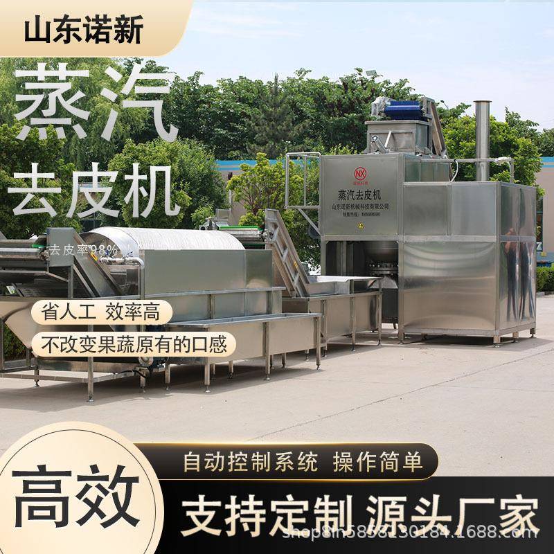 诺新多功能蒸汽去皮机加工葡萄罐头脱皮设备带黄桃加工工艺