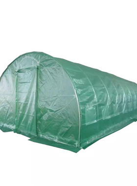 温室农业大棚定制带拱门 PE绿色网格布大花房 10x3x2m