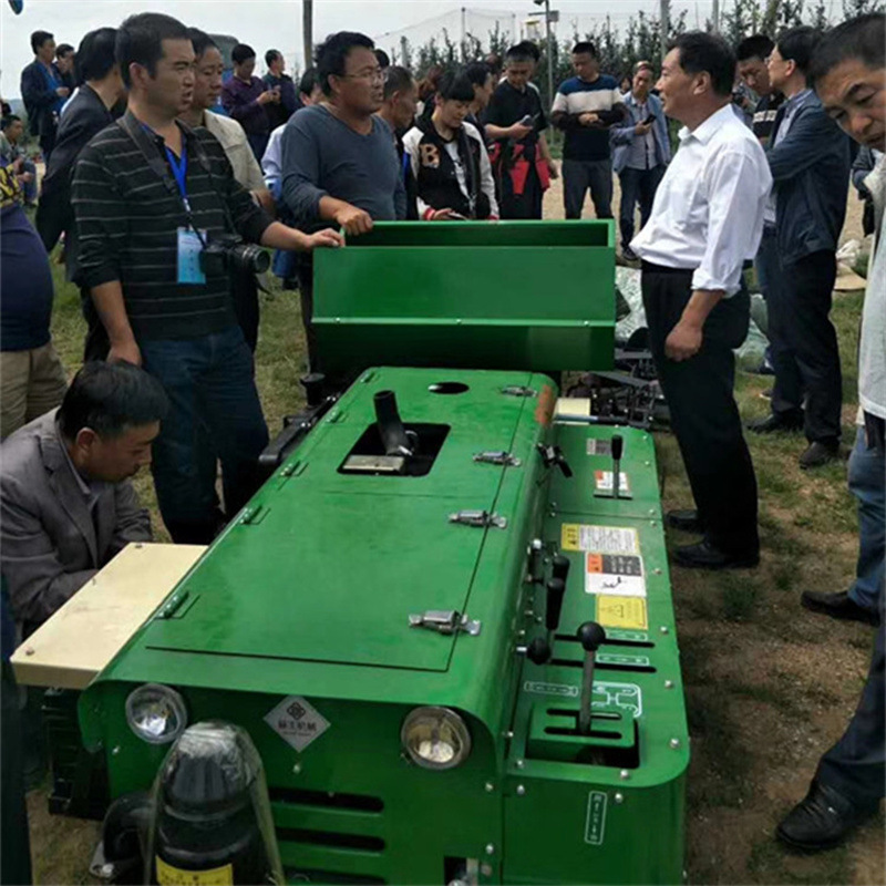果园自走式旋耕除草机多功能管理机 枣庄履带式开沟施肥机