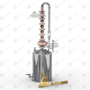 厂家直供 100L紫铜蒸馏设备 家用白酒酿造设备 50L 可定制 30L