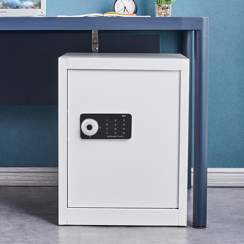 小型保密柜指纹锁文件柜单门密码柜桌下小柜子办公矮柜财务保险柜