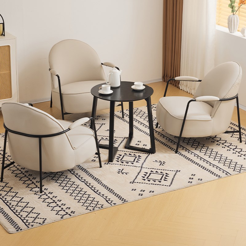 洽谈桌椅组合接待沙发办公会议室休息区酒M店民宿会客休闲单人椅