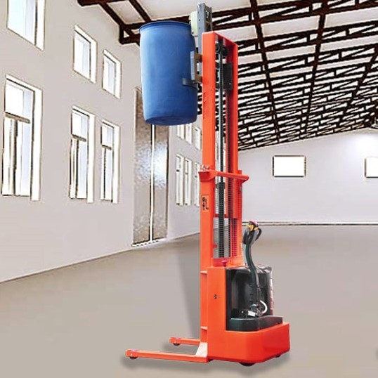 电动油桶堆高车充电式大铁桶装卸圆桶车鹰嘴式200L铁桶搬运车设备