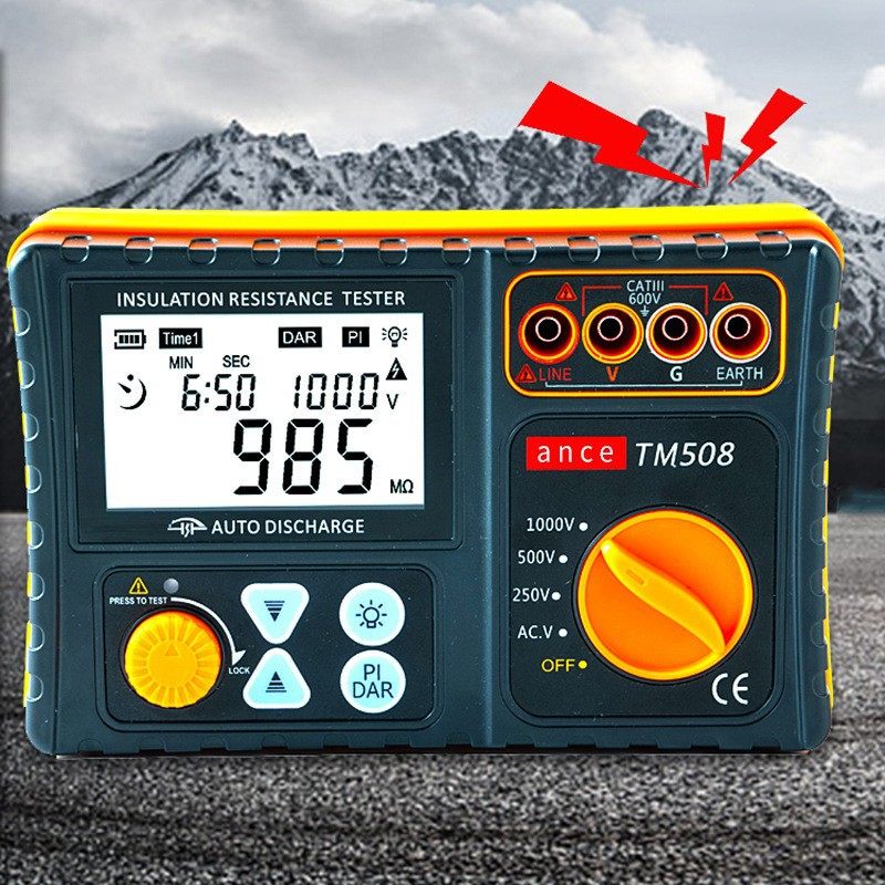 新能源充电车漏电检测仪250/500/1KV/5.5GΩ/tm508数显绝缘电阻表