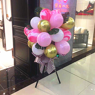 店铺开业气球花篮展厅布置商场促B销店庆活动门口装饰气球花篮花