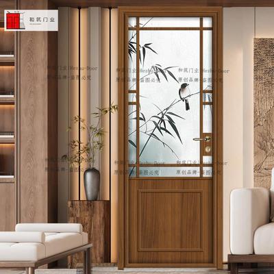 和筑门业定制室内夹胶玻璃门卫生间门书房门钛镁铝合金宋氏厨房门