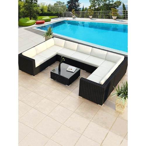 户外花园沙发庭院露台室外露天休闲藤椅防水藤艺家具藤编沙发组合