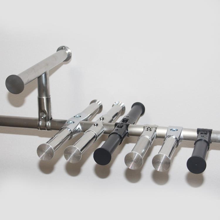 服装店前挂衣杆配件圆管不锈钢前挂衣架可移动点挂衣杆