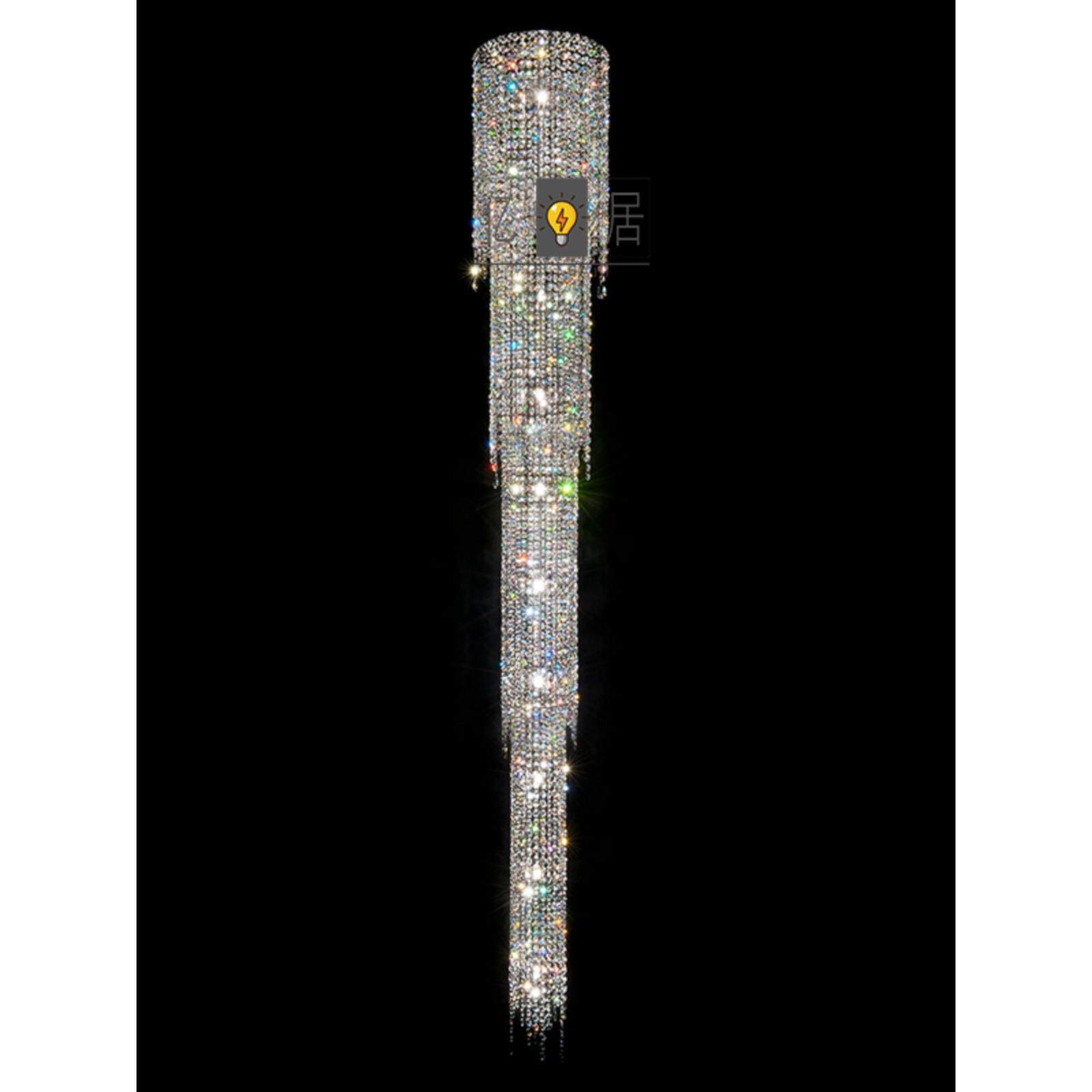 进口埃及水晶设计师楼梯吊灯覆式建筑创意意大利床边简单餐厅灯