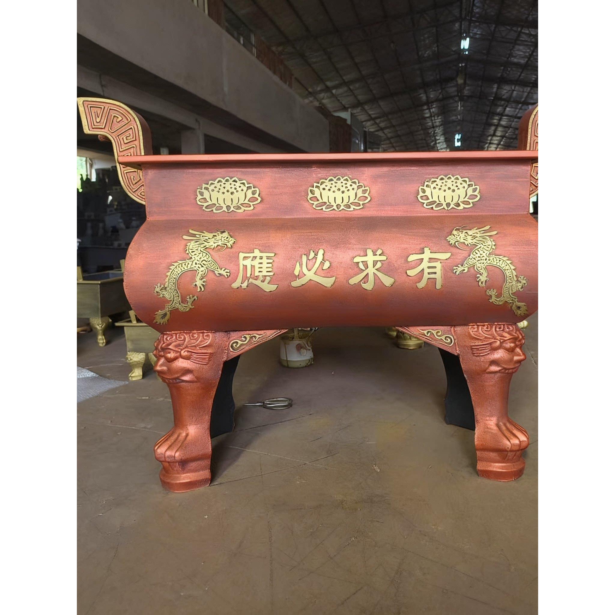 香炉碳钢铸铁合制大号特大祠堂插香炉宗祠寺庙长方形道观定制香炉