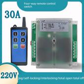 AC220V四路无线遥控开关大功率30A交流电机灯具电动推杆遥控器