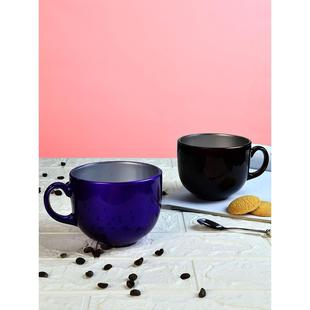 法国进口弓箭乐美雅紫色玻璃杯牛奶早餐杯大容量热饮杯500ML