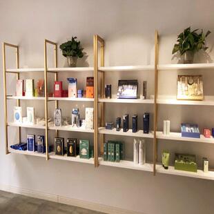 北欧化妆品货架展示架美甲架饰品柜墙上置物架多层隔板壁挂架收纳