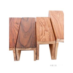 木器工坊包邮原木榆木实木饰面板天花吊顶扣板墙板包梁包柱样板