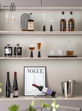 轻奢酒具红酒杯餐边柜套装现代酒店样板间水吧台休息区厨房柜摆件