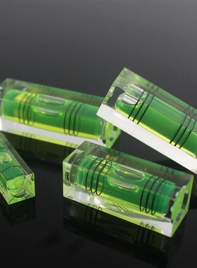 方块水平仪正方i体透明绿色三线水平尺44毫米长立体高精度水准泡