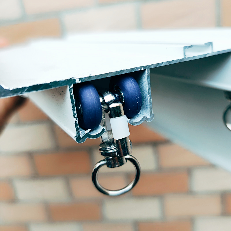 集成吊顶蜂窝大板窗帘盒导轨配件A合金轴承静音滑轮堵头盖端卡锁