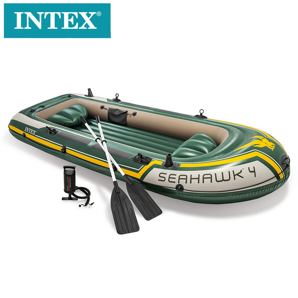 INTEX68351海鹰充气船 4人皮划艇橡皮船 加厚钓鱼漂流船