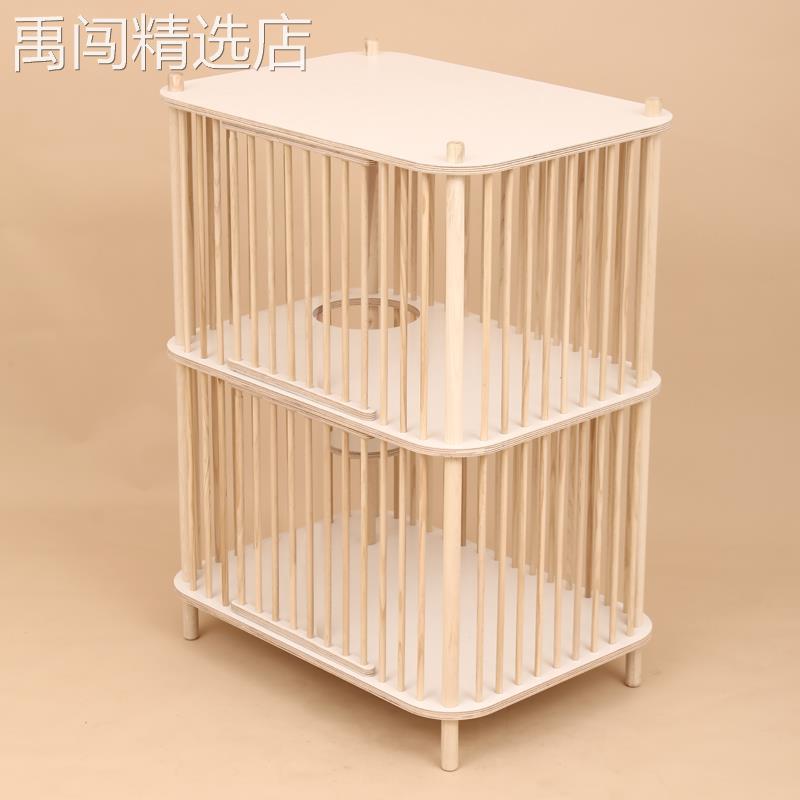 【质保】实木猫窝两层笼子猫别墅人猫共用半封闭猫跳台中小型猫屋