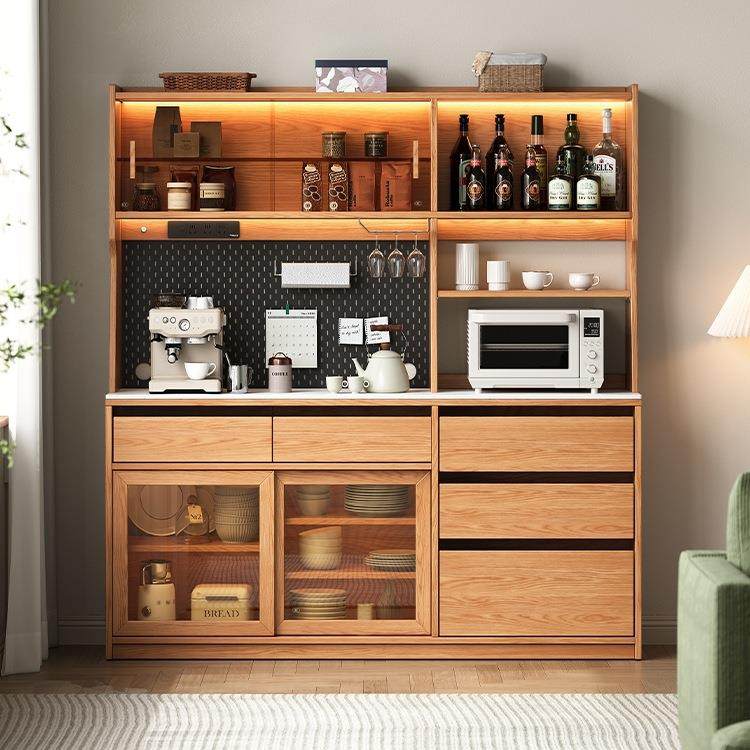 全实木橡木餐边柜靠墙一体小户型家用厨房储物柜酒柜收纳柜茶水柜,住宅家具,餐边柜,淘宝优惠券,粉丝福利购,淘宝优惠卷