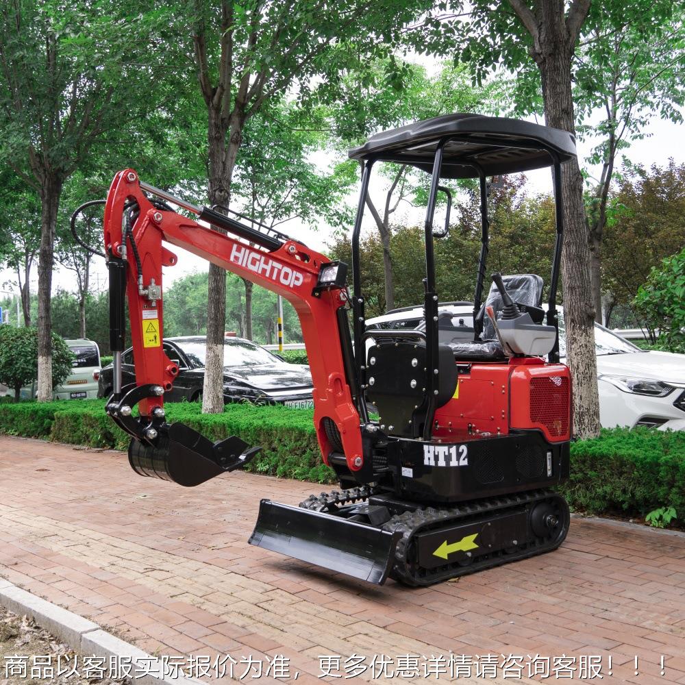 出口欧美市政施工挖掘机果 道路管道建小挖小机HT12G小 家用园挖