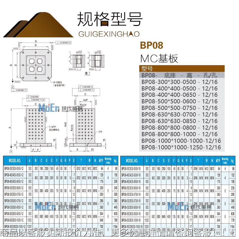 BP08 卧加加工作台 立mc双四六面面八面基座面 标565准化治具 多