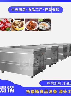 蒸汽蜂窝夹层锅熟食卤制品加工设备鸡爪鸭脖猪肉制品方形卤煮锅