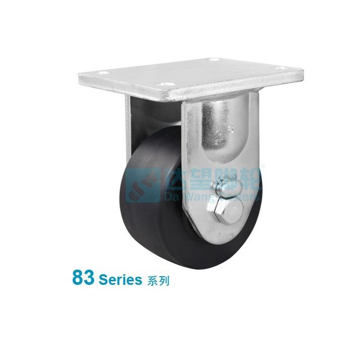 达望DW机场船厂工业83系列10寸黑色MC定向脚轮超重型脚轮厂家