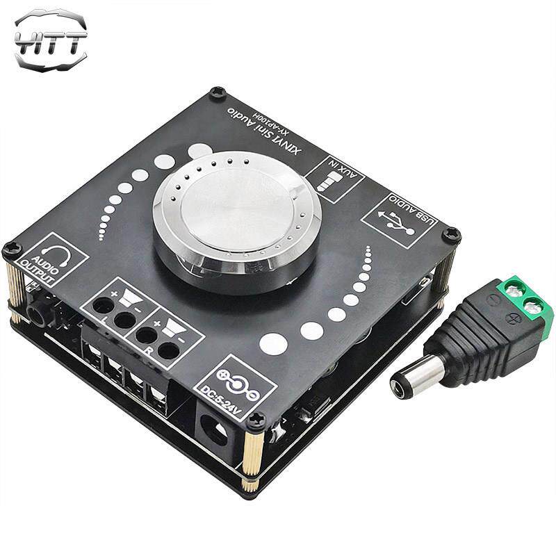 双TPA3116D2立体声5.0蓝牙数字功放板2*100W大功率diy音响电路板