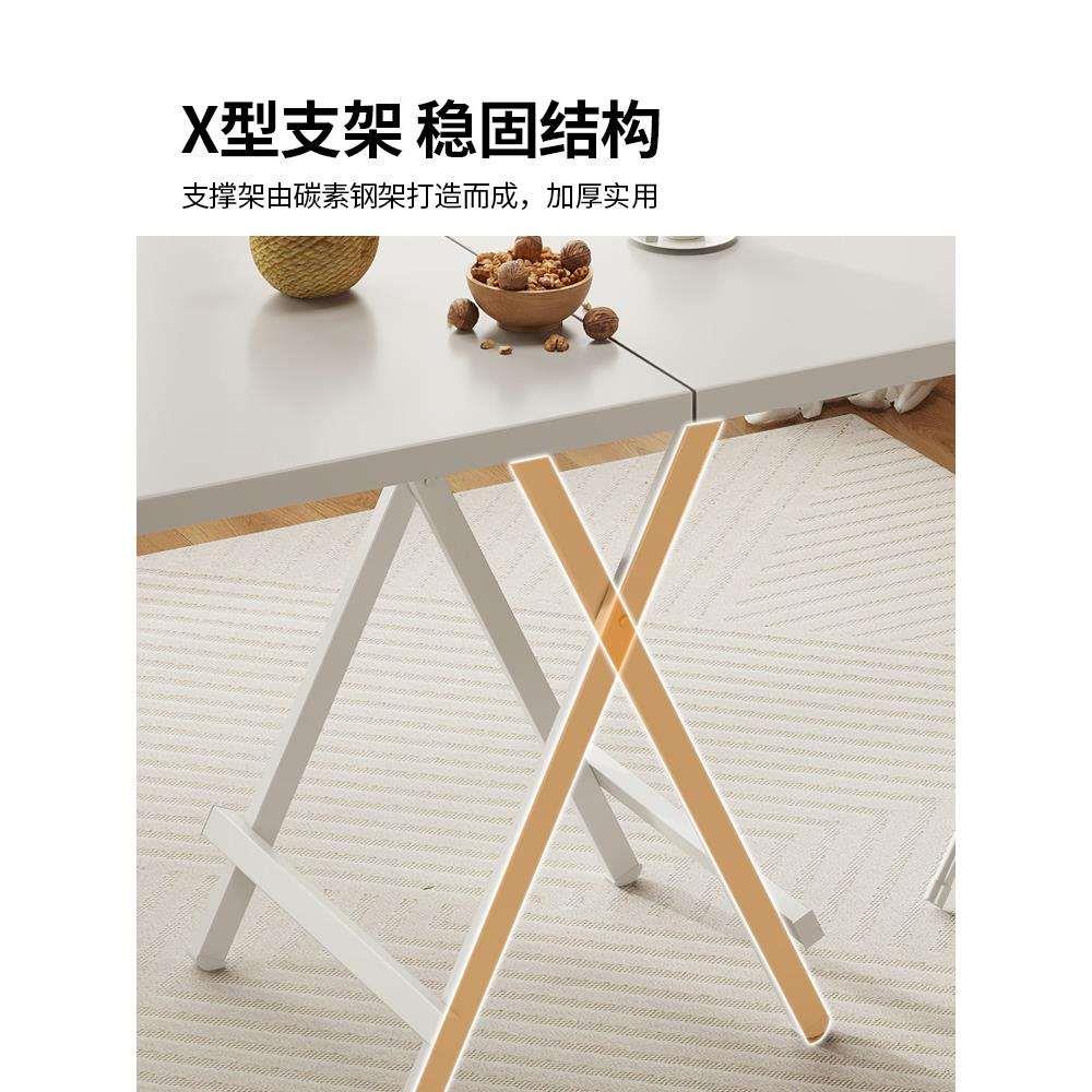 小户型折叠桌餐桌家用长方形简易吃饭桌子户外摆摊地摊可便携桌椅