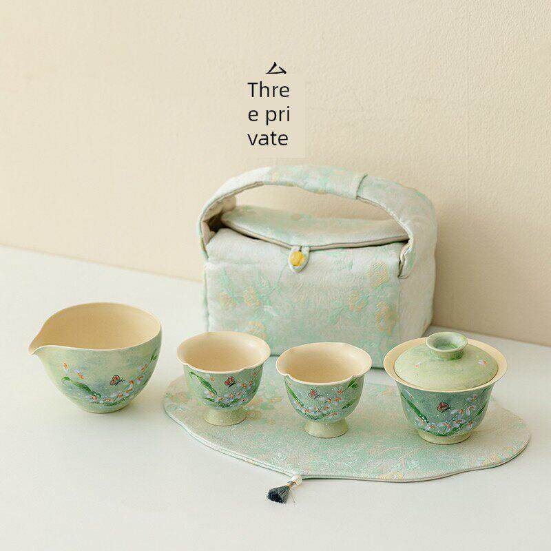 旅行茶具套装便携式功夫泡茶碗随身携带2025新款快客杯一壶二杯