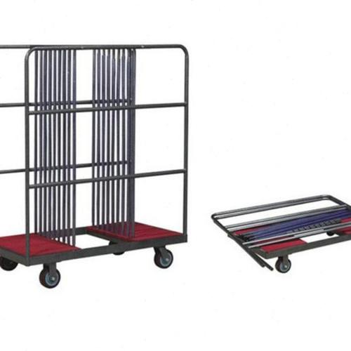 酒店玻璃转盘推车餐厅宴会运输存放车酒店大堂移动行李车便携运输