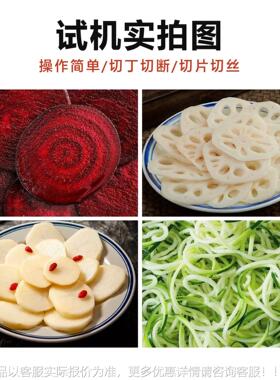 用切菜机HY-80MSX全自动切菜机商切切片切丝功能不锈钢多菜机商用