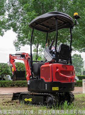 掘出口履带式微型HT12G挖挖机 1.2吨农用挖挖开土机 家用沟种植沟