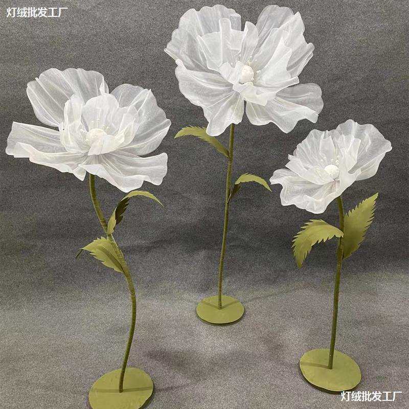 加密路引手工成品纸花丝网真丝纱花橱窗装饰拍摄道具婚庆婚礼布置