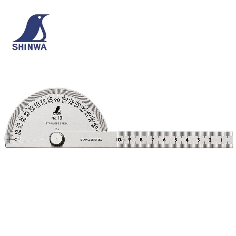 亲和SHINWA不锈钢量角器角度测定角度规量脚板H-1501