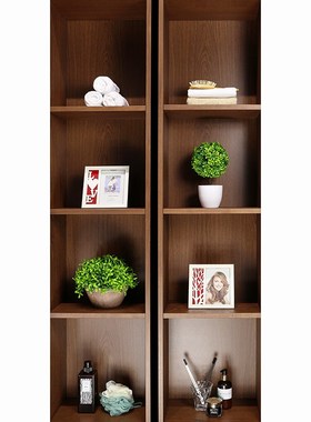 样板间摆件简约现代卫生间壁龛相框毛巾绿植卫浴店面浴室柜装饰品