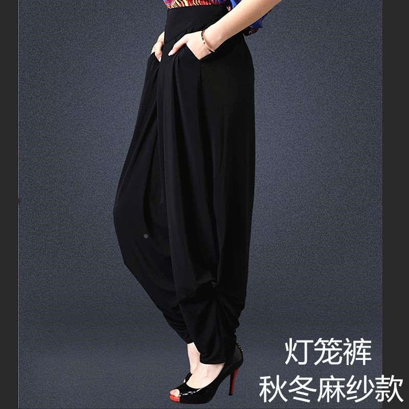 新款水兵舞哈伦裤新款服装跳舞女广场裤子舞裙裤拉丁Z舞蹈灯新品