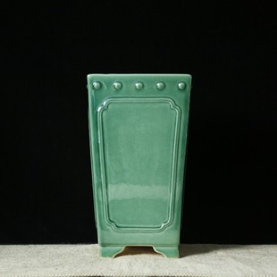 精品紫砂花盆特大号高四方盆冰裂釉兰花悬崖老庄签筒盆景盆中国风