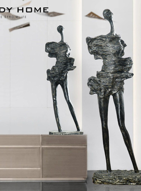 欧式抽象雕塑装饰品酒店大堂别墅客厅电视柜旁P落地玄关艺术品摆