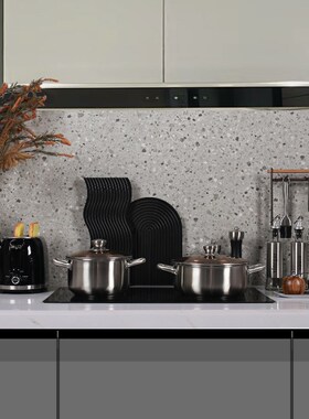 轻奢样板间厨房摆件组合装饰品不锈钢锅具用品软装道具美式风现代