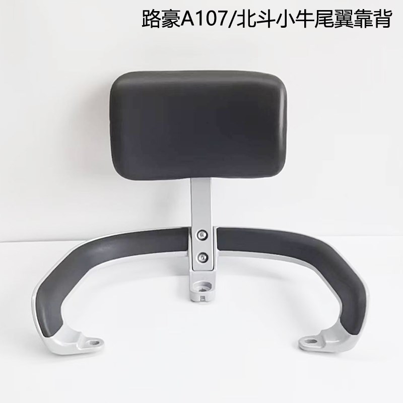爱玛电动b车路豪A107改装后靠背尾翼后扶手指挥官118北斗小牛靠背