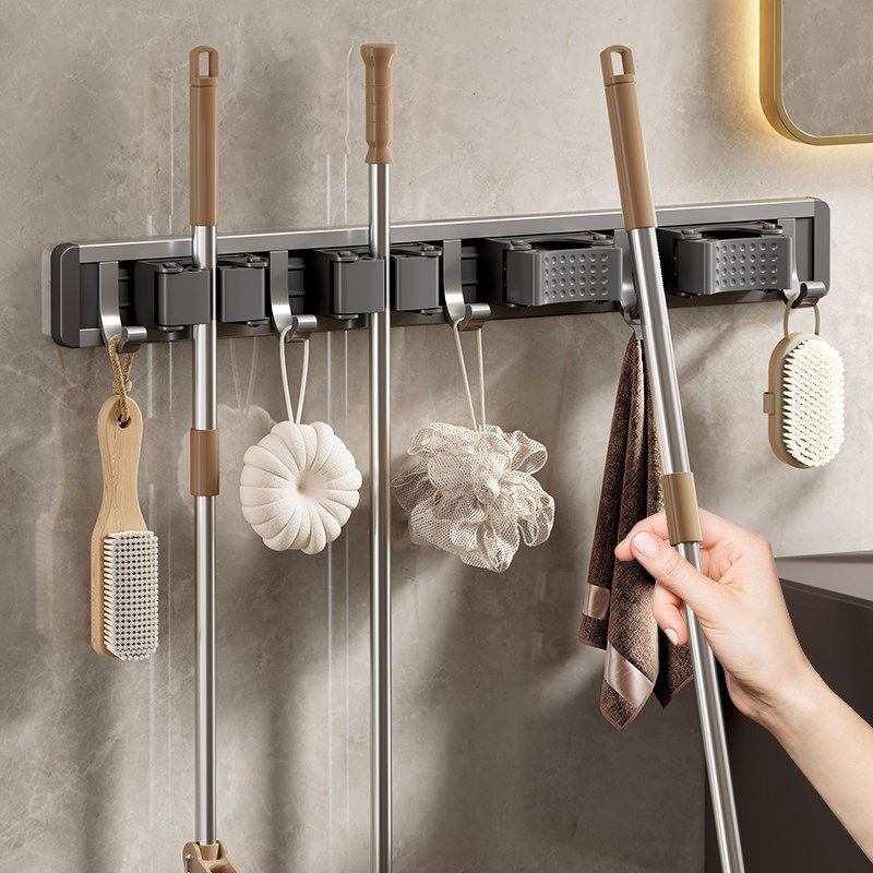 家韵壁挂拖把夹架免打孔挂钩阳台浴室卫生间卡扣固定置物收纳挂架,标准件/零部件/工业耗材,输送带/传送带,淘宝优惠券,粉丝福利购,淘宝优惠卷