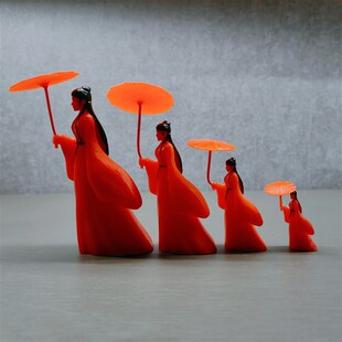 江湖故人古风侠客小摆件新中式陆微缸盆景造观景寒江孤影微缩国风