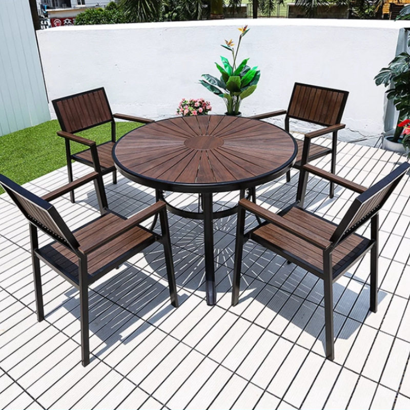 户外庭院桌椅别墅长桌简约防水防晒防腐室外休闲花园露天塑木桌椅,基础建材,塑木,淘宝优惠券,粉丝福利购,淘宝优惠卷